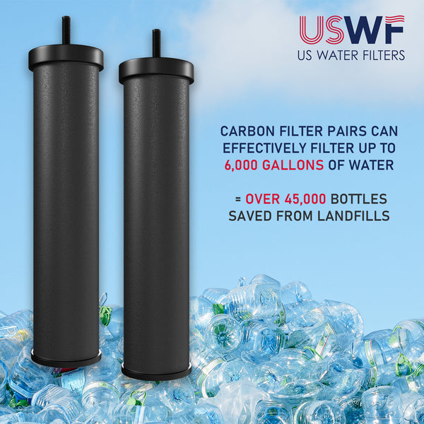 USWF Gravity Filter Elements Combo Pack, Black Carbon and Fluoride Elements - Countertop & Faucet Filters - 55.99 - DiscountFilterStore.com