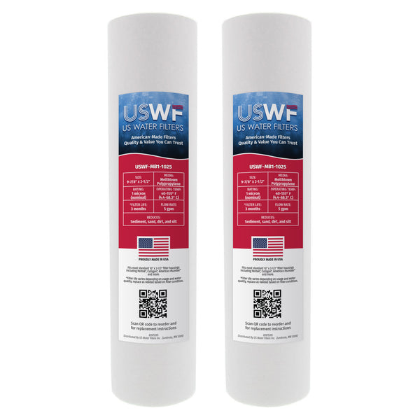 USWF 1 Micron 10"x2.5" Melt Blown Sediment Filter - Whole House Cartridges - 3.73 - DiscountFilterStore.com