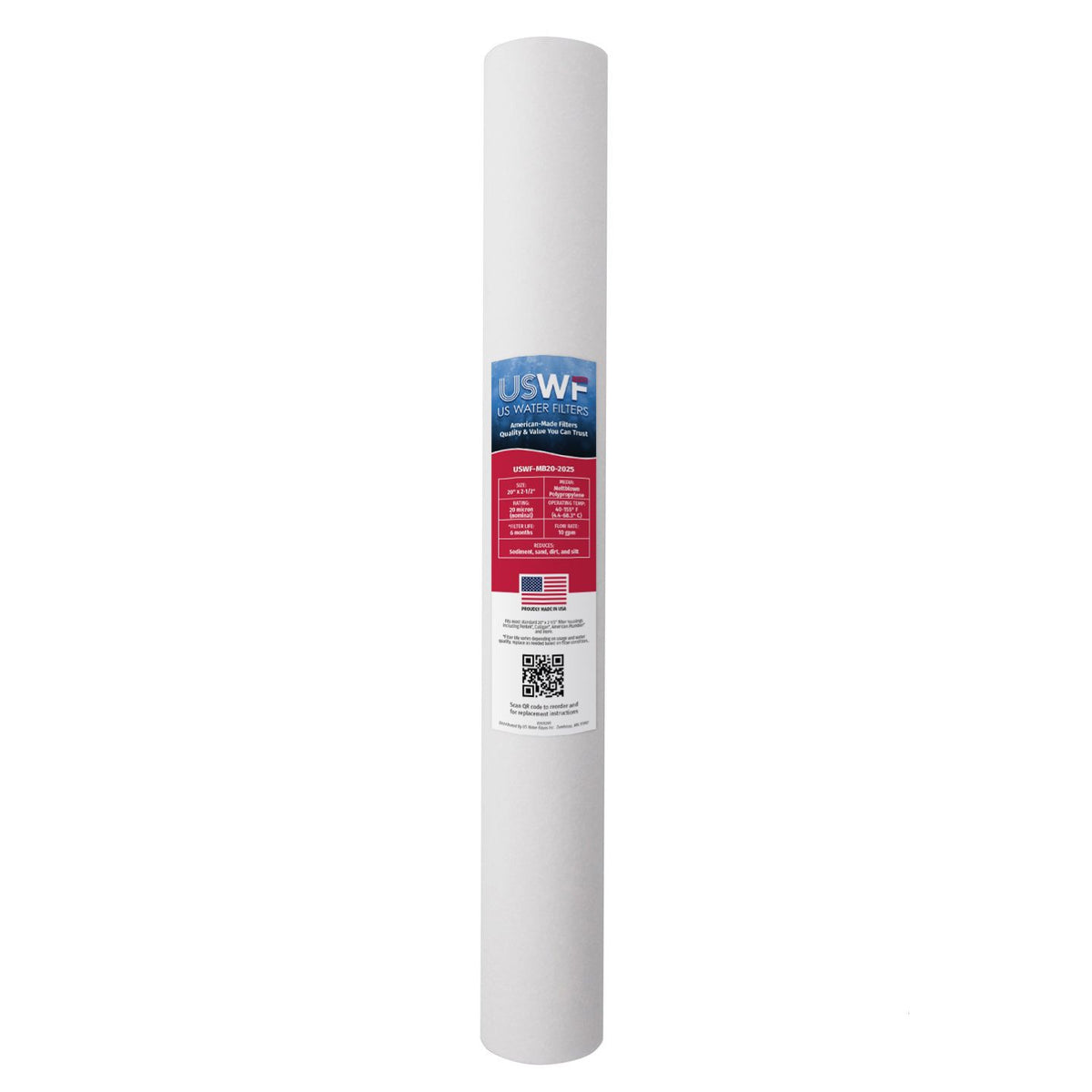 USWF 20 Micron 20"x2.5" Melt Blown Sediment Filter - DiscountFilterStore.com