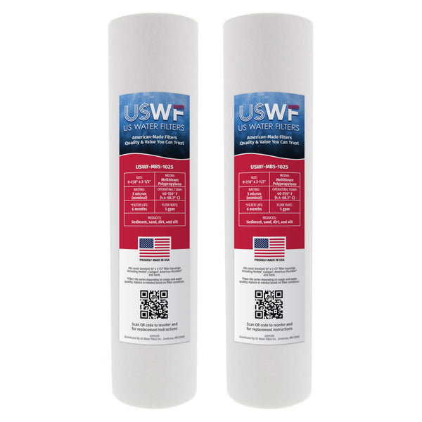 USWF 5 Micron 10"x2.5" Melt Blown Sediment Filter - Whole House Cartridges - 3.4 - DiscountFilterStore.com