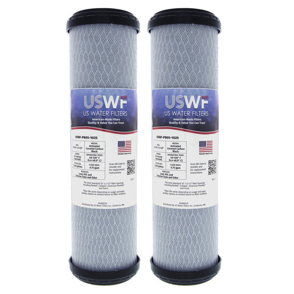USWF Lead Reducing Carbon Block Filter 0.5 Micron 10"x2.5" - Whole House Cartridges - 24.04 - DiscountFilterStore.com