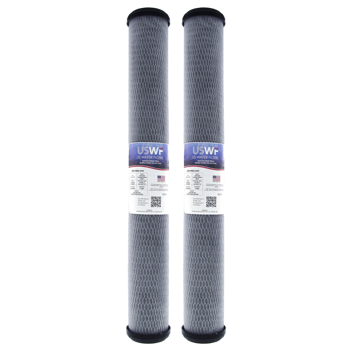 USWF Lead Reducing Carbon Block Filter 0.5 Micron 20"x2.5" - DiscountFilterStore.com