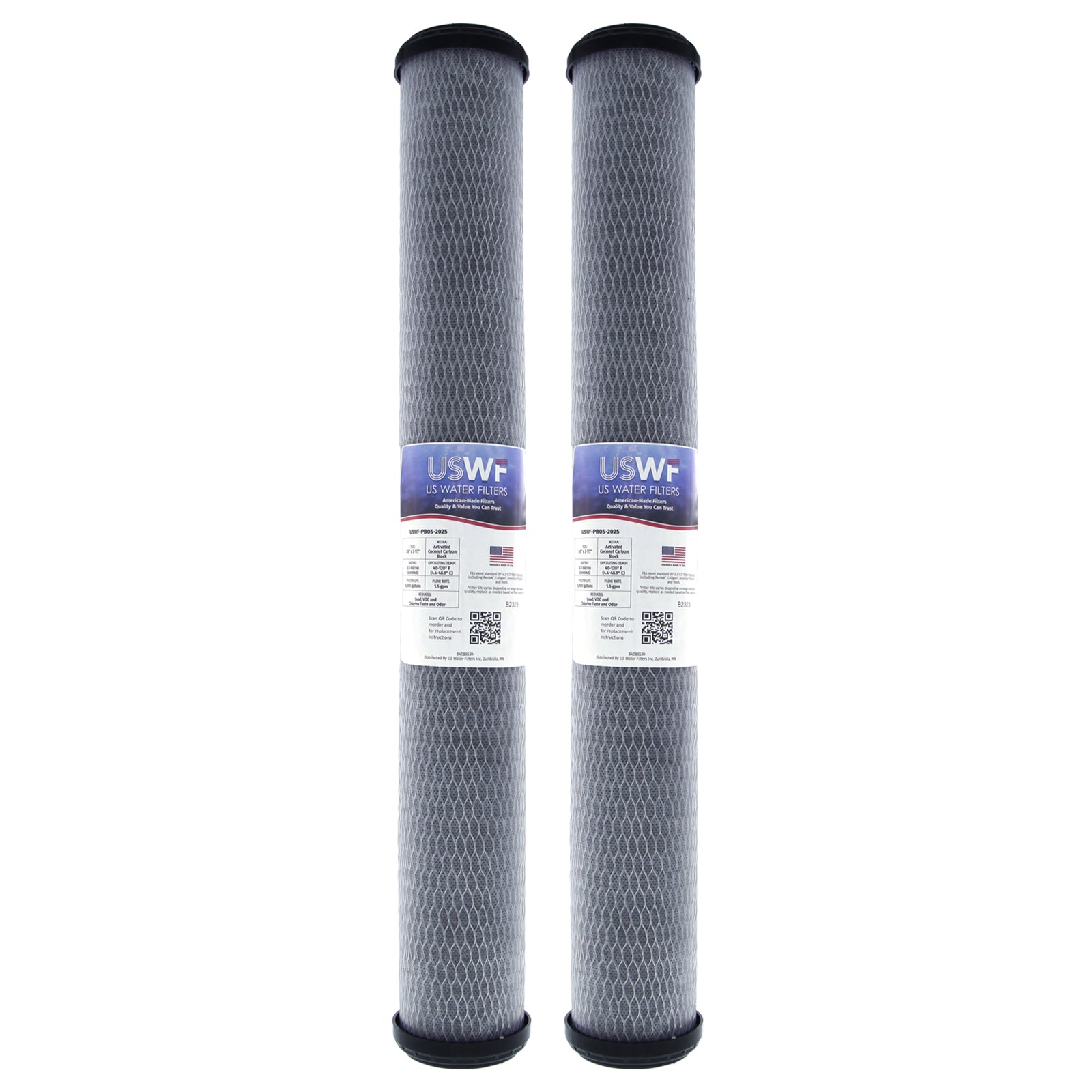USWF Lead Reducing Carbon Block Filter 0.5 Micron 20"x2.5" - DiscountFilterStore.com