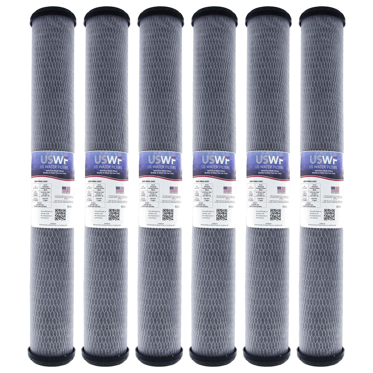 USWF Lead Reducing Carbon Block Filter 0.5 Micron 20"x2.5" - DiscountFilterStore.com