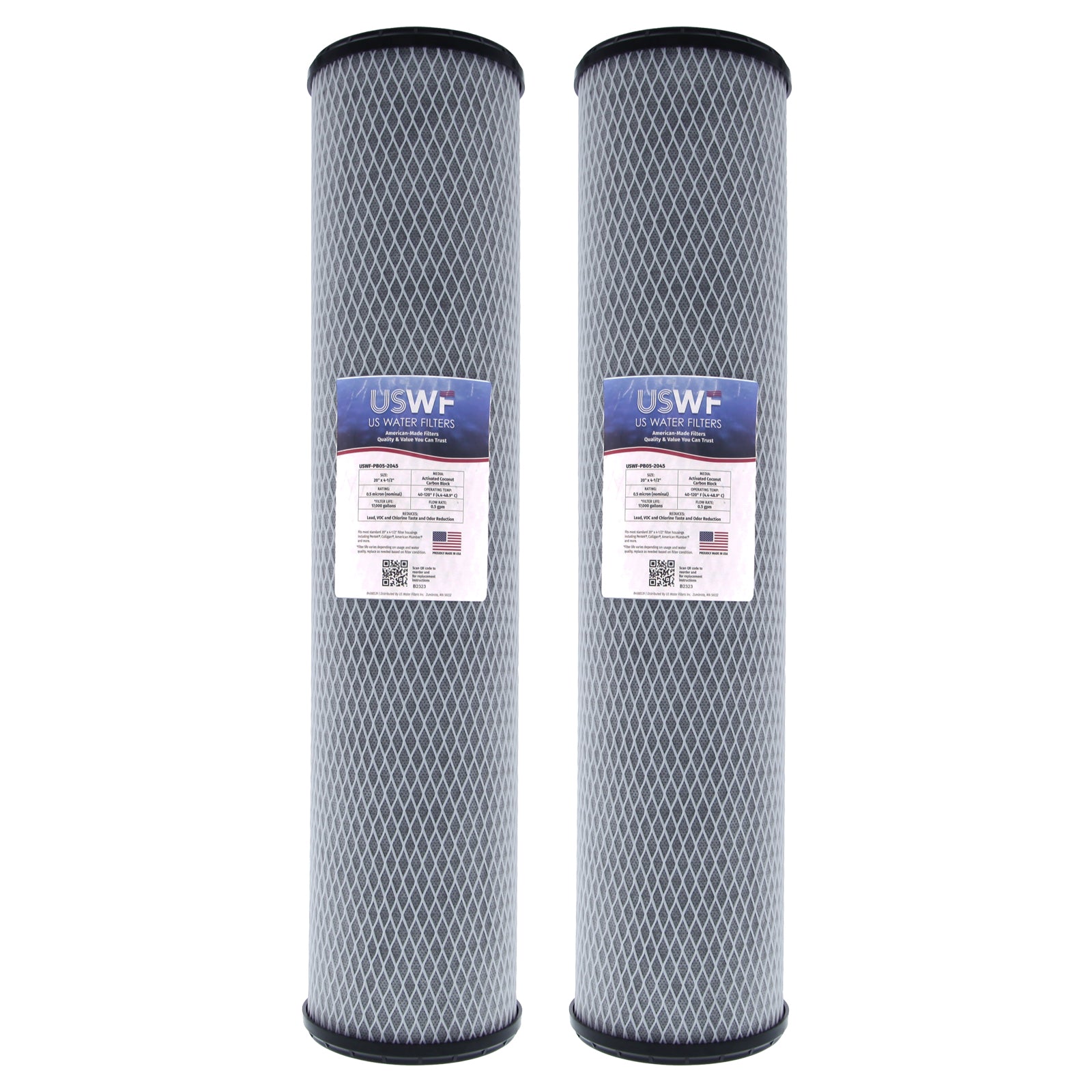 USWF Lead Reducing Carbon Block Filter 0.5 Micron 20"x4.5" - DiscountFilterStore.com
