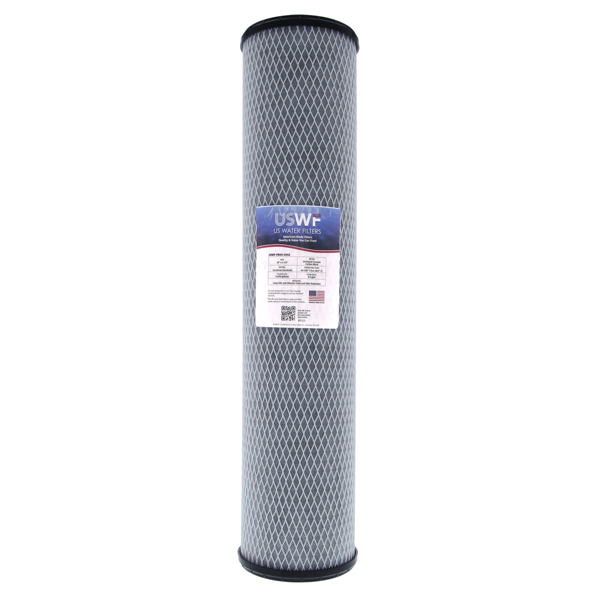 USWF Lead Reducing Carbon Block Filter 0.5 Micron 20"x4.5" - DiscountFilterStore.com