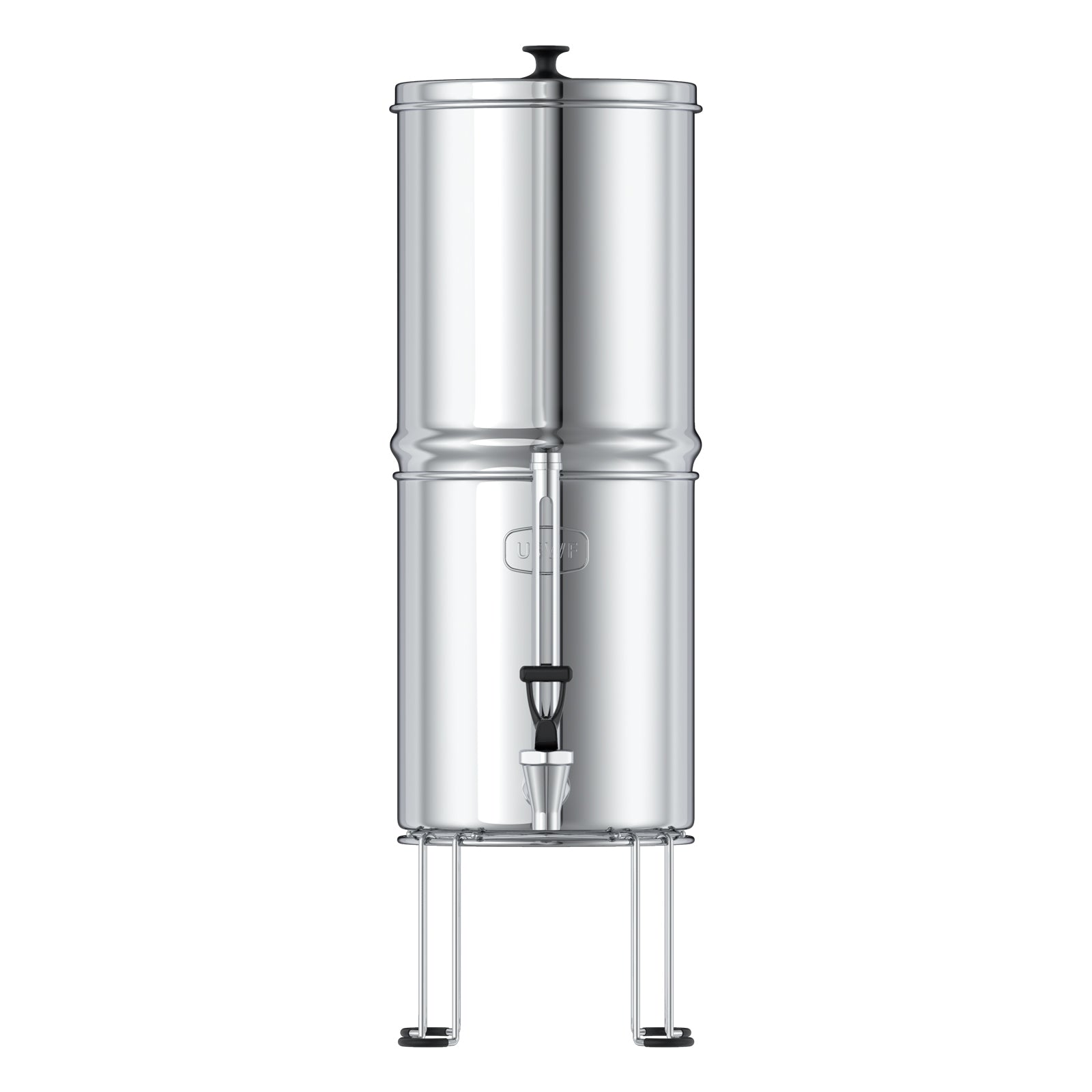 USWF 2.25 Gallon Stainless Steel Gravity Fed Filter System with Fluoride Filtration - Countertop & Faucet Filters - 124.0 - DiscountFilterStore.com