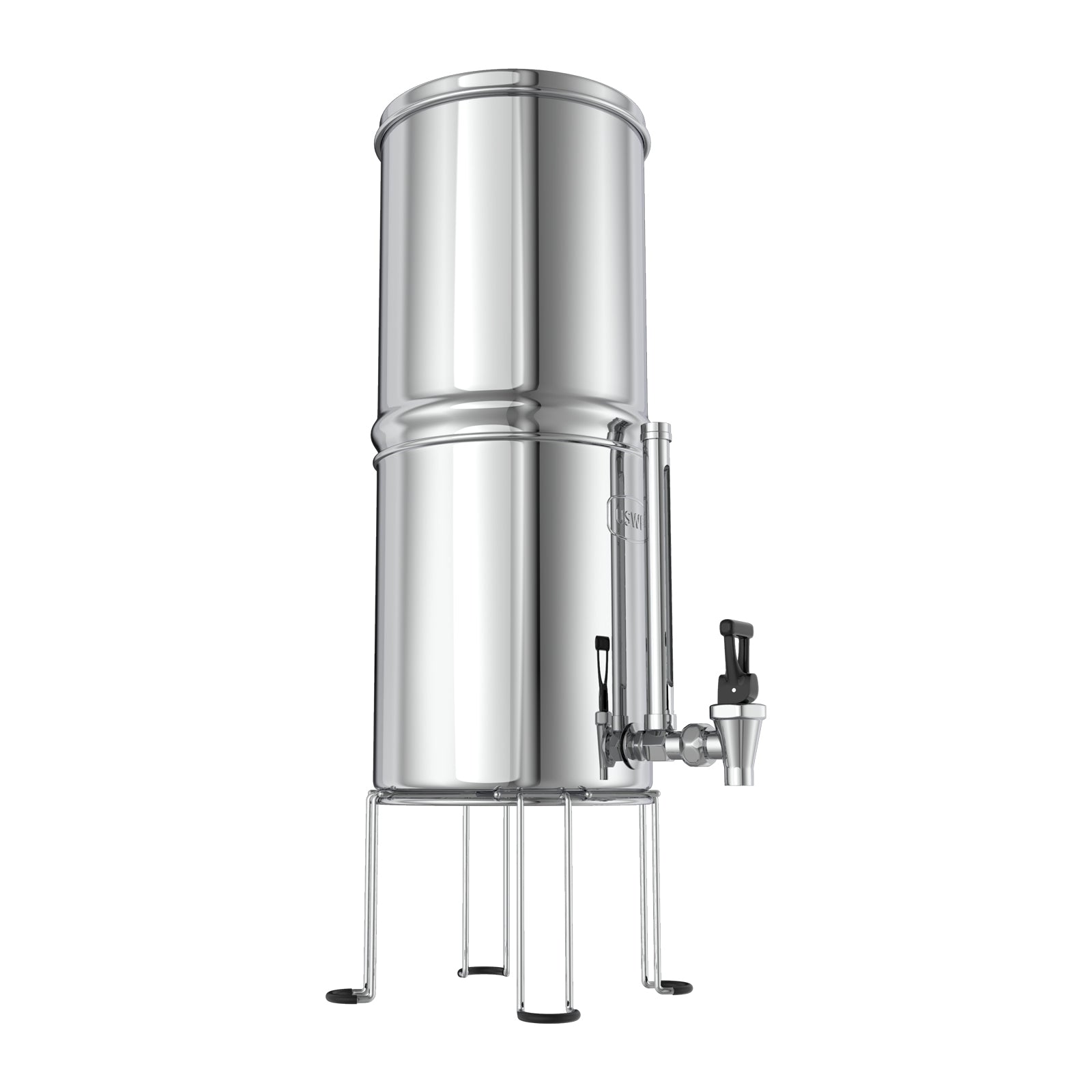 USWF 2.25 Gallon Stainless Steel Gravity Fed Filter System with Fluoride Filtration - Countertop & Faucet Filters - 124.0 - DiscountFilterStore.com