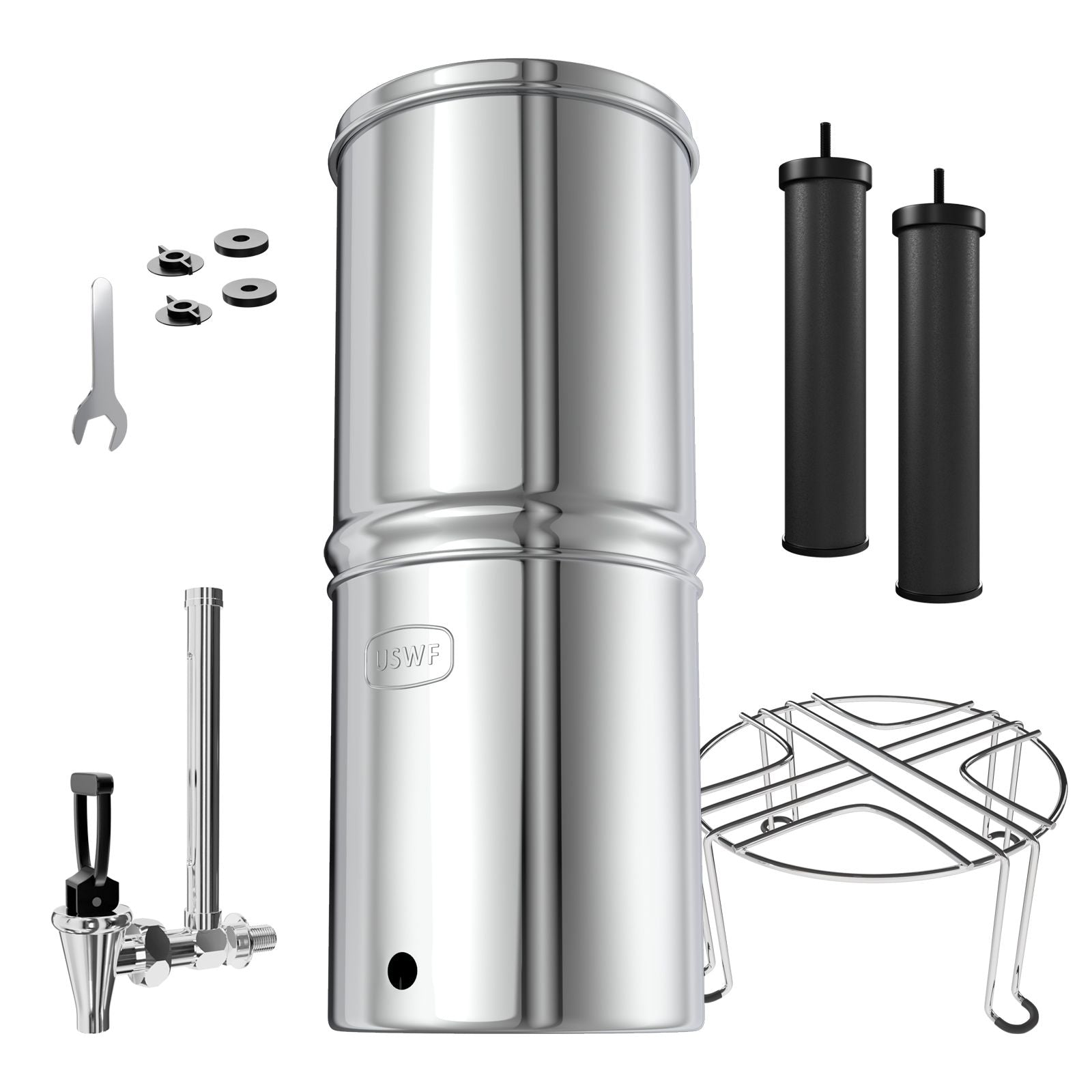 USWF 2.25 Gallon Stainless Steel Gravity Fed Filter System - DiscountFilterStore.com