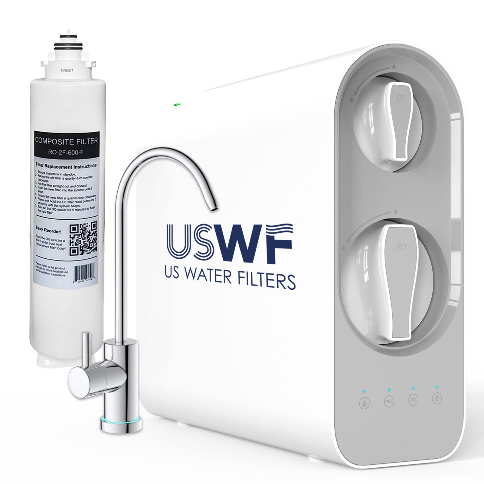 600GPD Tankless Undersink RO System by USWF - DiscountFilterStore.com