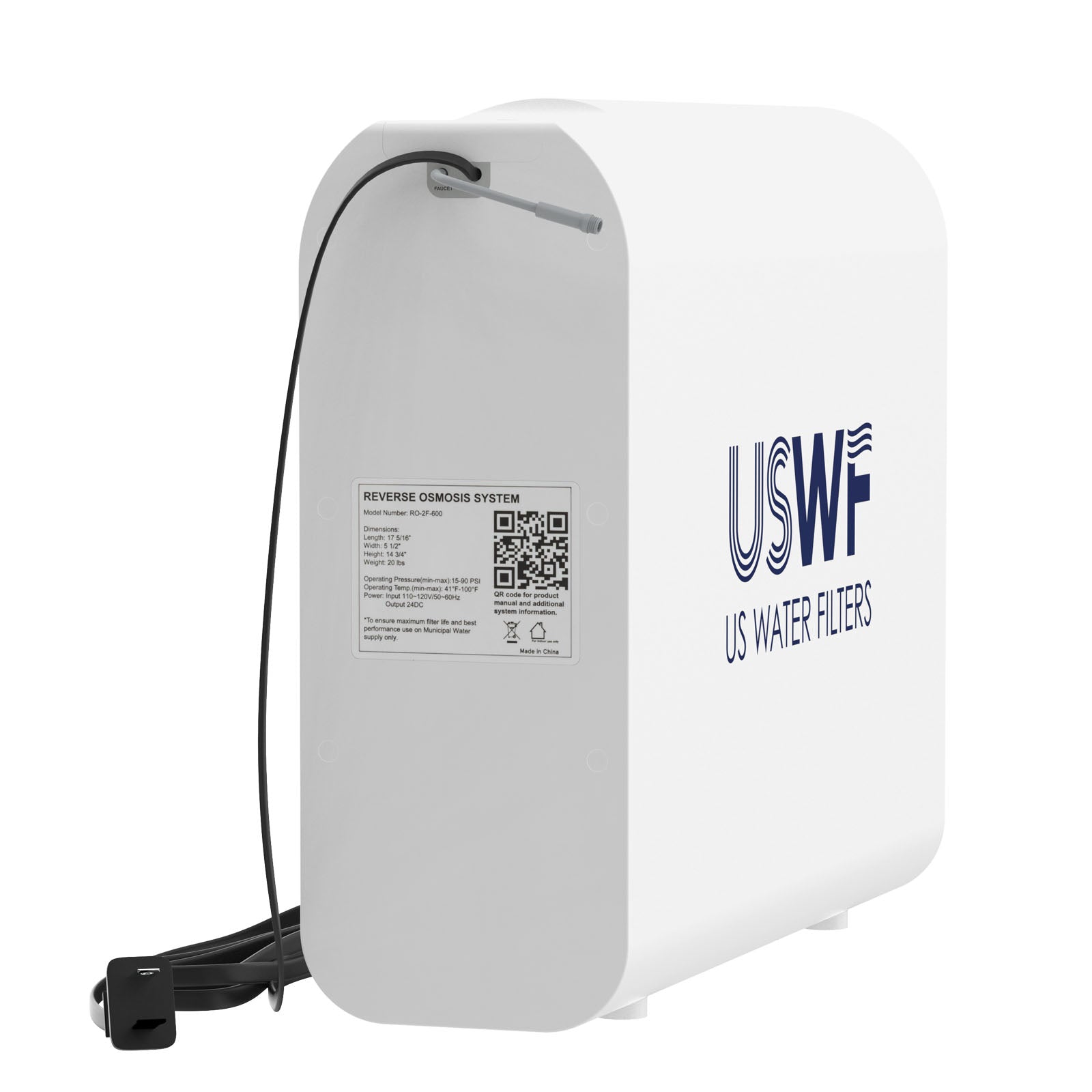 600GPD Tankless Undersink RO System by USWF - DiscountFilterStore.com