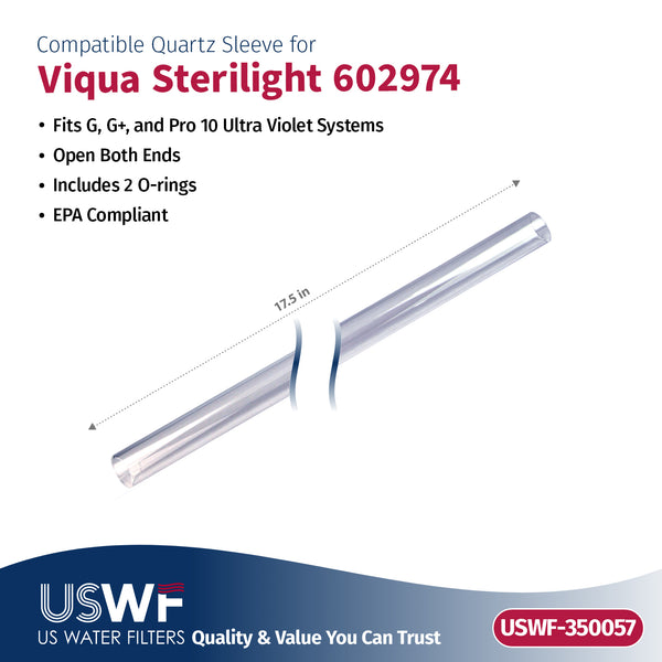 USWF Replacement for VIQUA 602850-101 UV Lamp/Sleeve Combo | Fits the VIQUA G/G+, & Pro 10 Series UV Systems - Whole House Systems - 142.97 - DiscountFilterStore.com