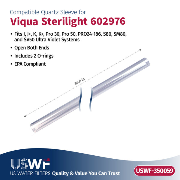 USWF Replacement for VIQUA 602850-103 UV Lamp/Sleeve Combo | Fits the VIQUA J/J+/K/K+, Pro 30, Pro 50, S80, SM80, & SV50 Series UV Systems - Whole House Systems - 179.88 - DiscountFilterStore.com