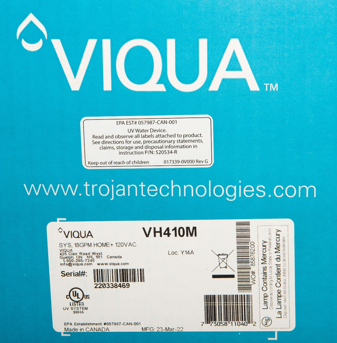 VH410M Viqua Home Plus UltraViolet Water Disinfection System - DiscountFilterStore.com