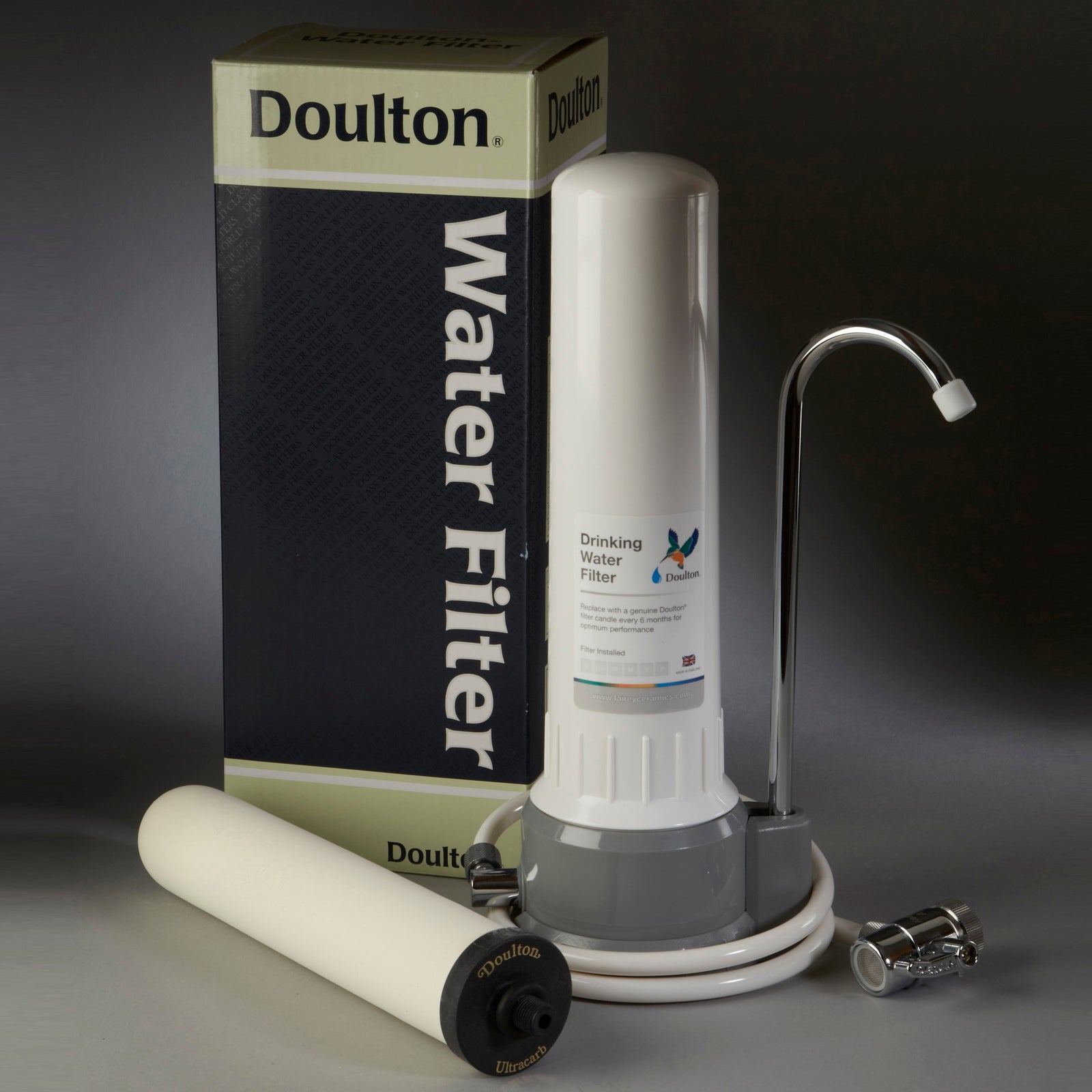 Doulton W9331032 HCP UltraCarb Countertop Filter System With UltraCarb SI Ceramic Filter Candle Filters - DiscountFilterStore.com