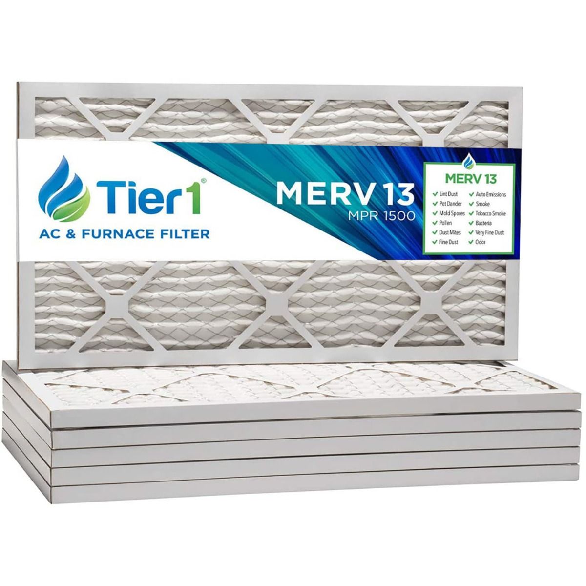 12x24x1 Merv 13 Universal Air Filter By Tier1 (6-Pack) - DiscountFilterStore.com